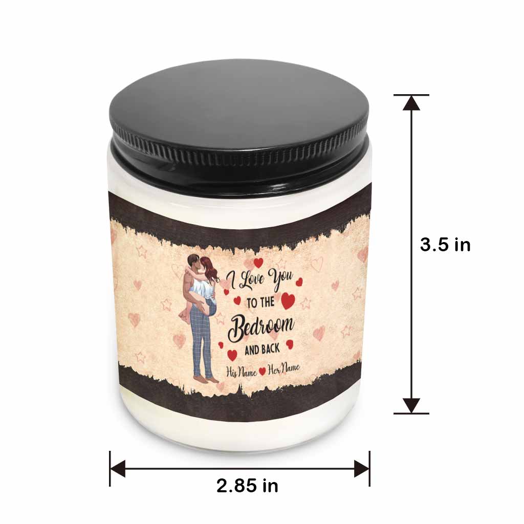 I Love You To The Bedroom And Back - Personalized Couple Candle