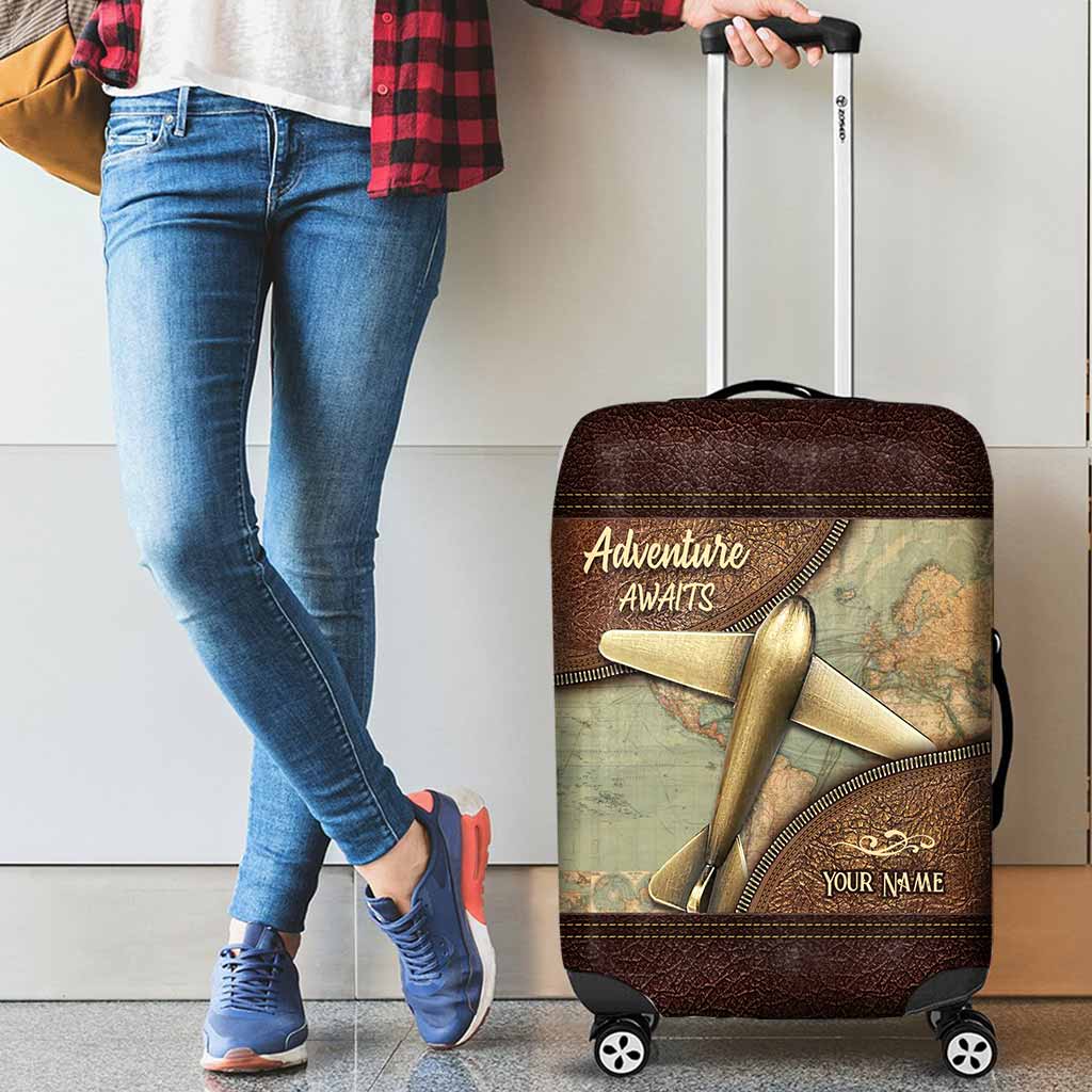 Adventure Awaits - Personalized Travelling Luggage Cover