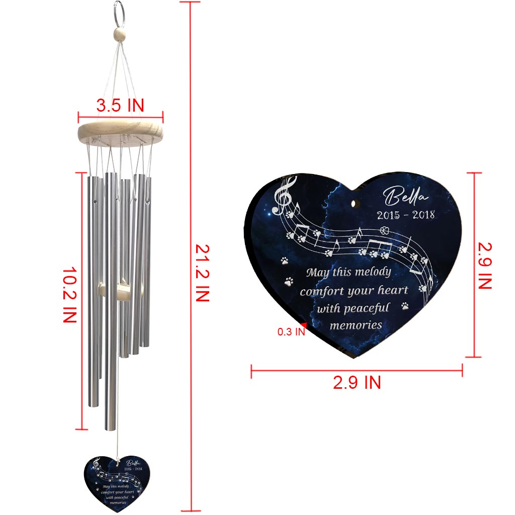 May This Melody Comfort You - Personalized Dog Wind Chime