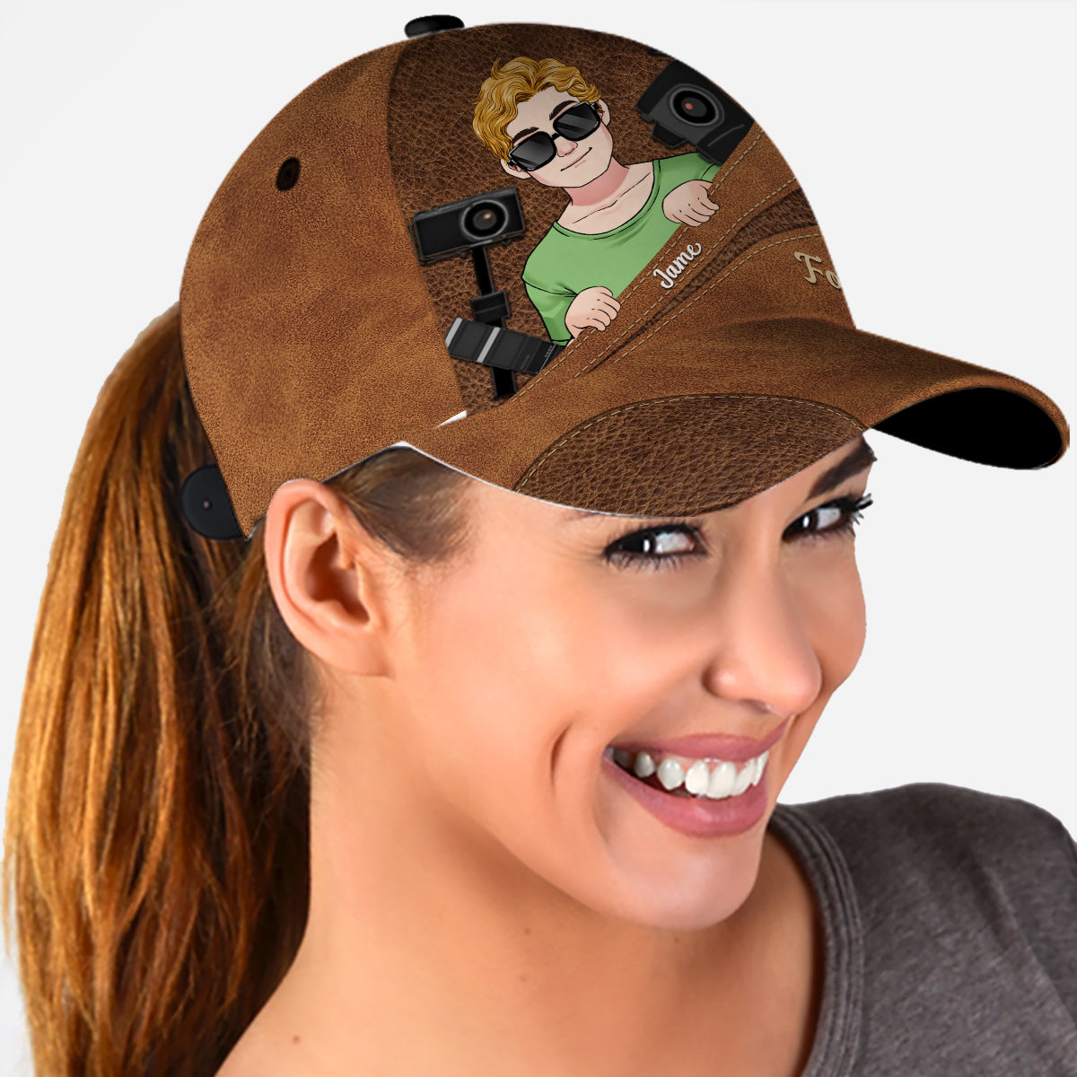 Born To Shoot Forced To Work - Personalized Photography Classic Cap