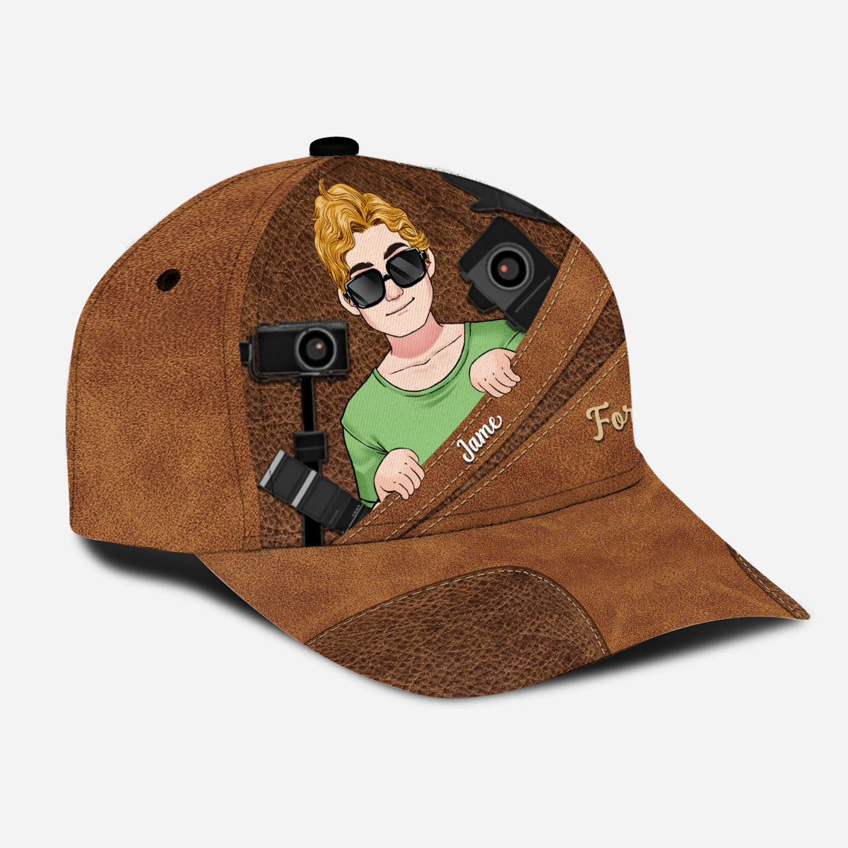 Born To Shoot Forced To Work - Personalized Photography Classic Cap