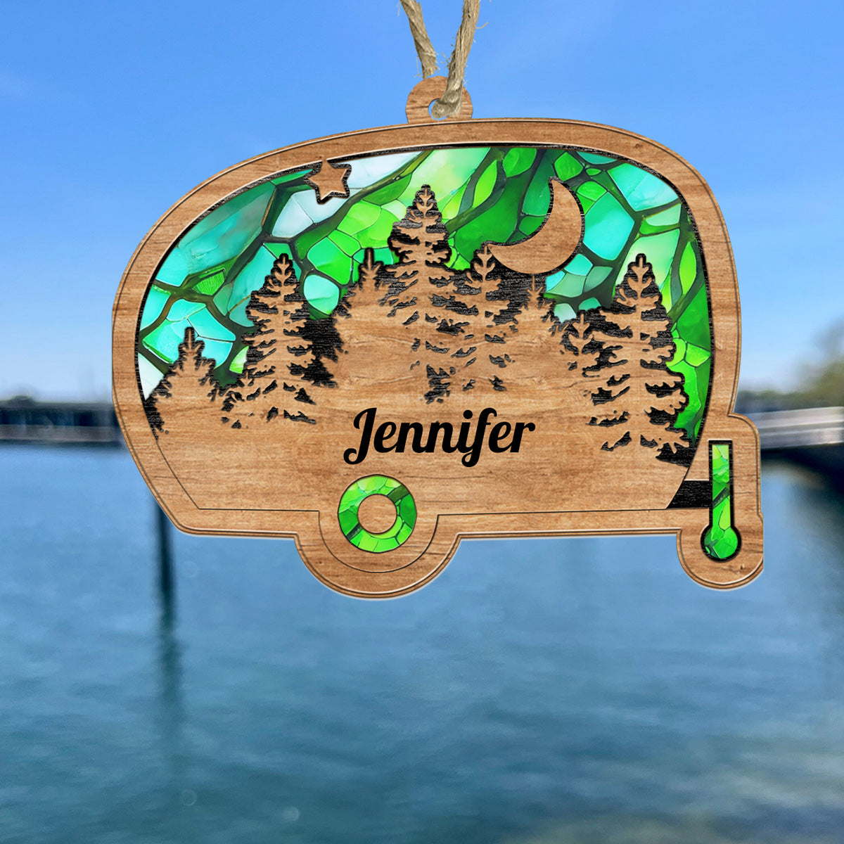 Love Camping - Personalized Camping Suncatcher