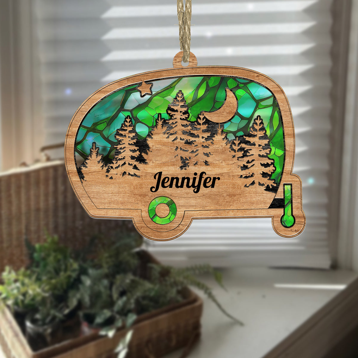 Love Camping - Personalized Camping Suncatcher