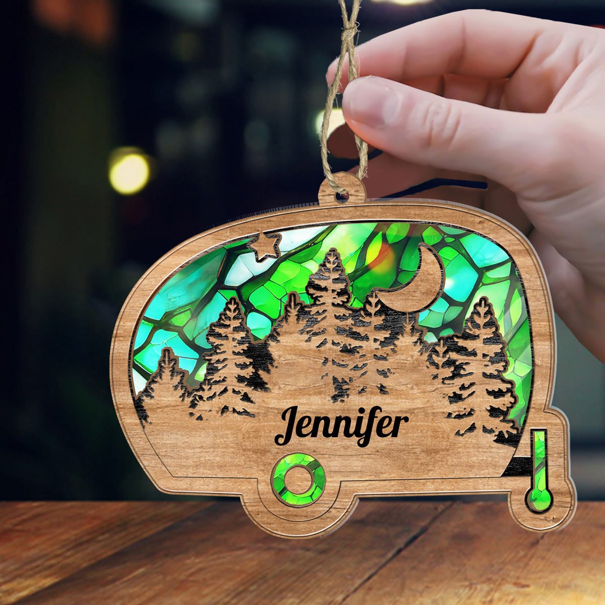 Love Camping - Personalized Camping Suncatcher