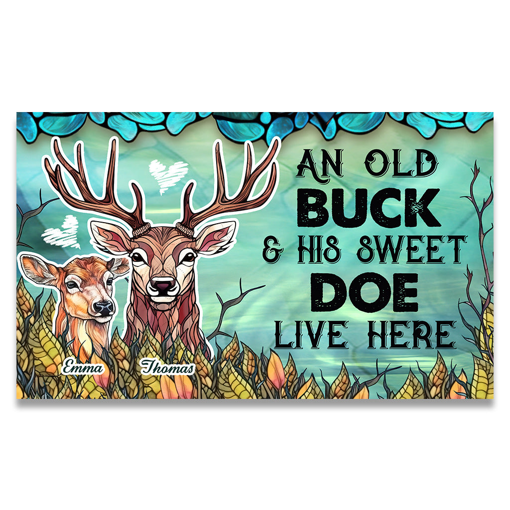 Live Here - Personalized Hunting Doormat