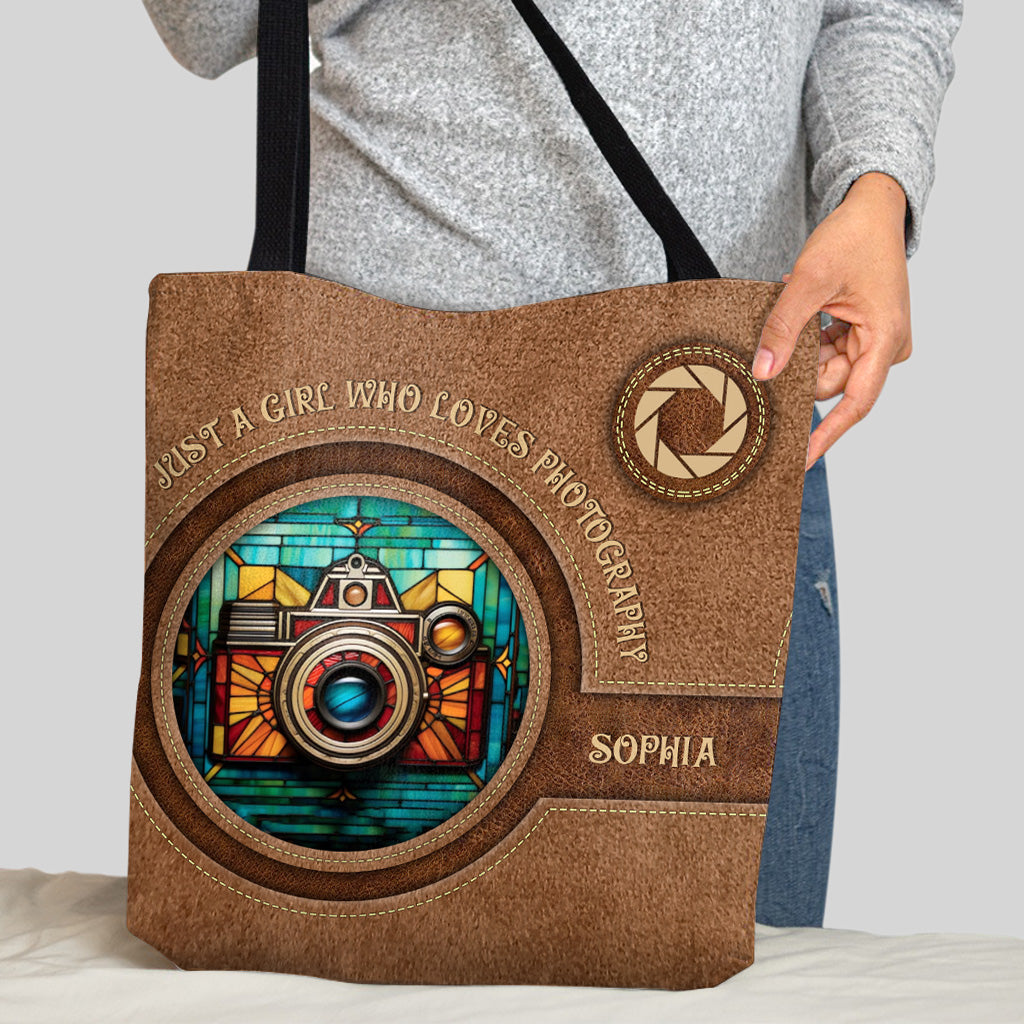 Just A Girl Who Loves Photography - Personalized Photography Tote Bag