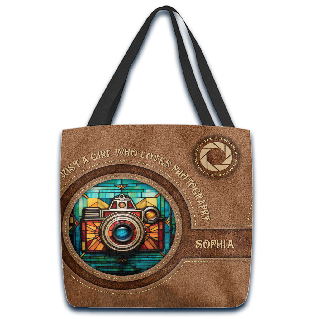 Just A Girl Who Loves Photography - Personalized Photography Tote Bag
