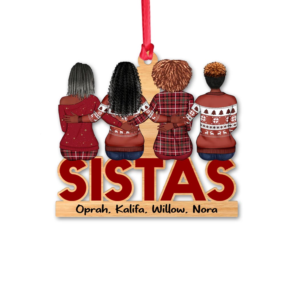 Sistas - Personalized Christmas Bestie Ornament