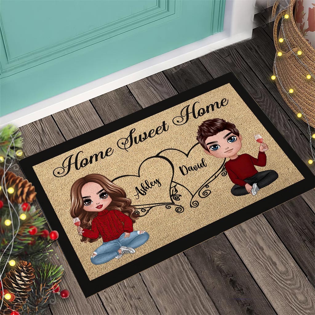 Home Sweat Home - Personalized Couple Doormat