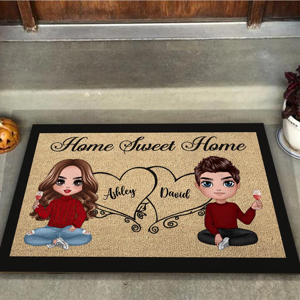 Home Sweat Home - Personalized Couple Doormat