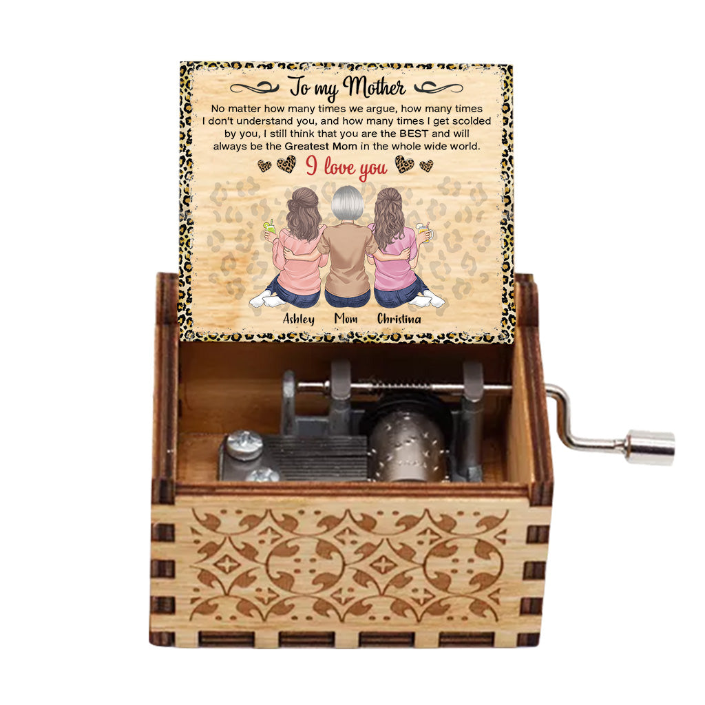 You Are The Greatest Mom In The Whole World - Personalized Mother's Day Mother Hand Crank Music Box