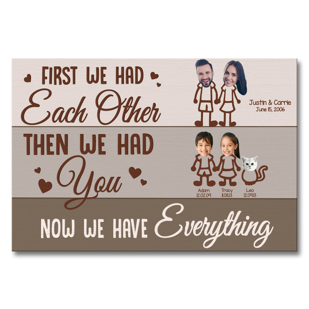 Now We Have Everything - Personalized Mother's Day Father's Day Couple Canvas And Poster