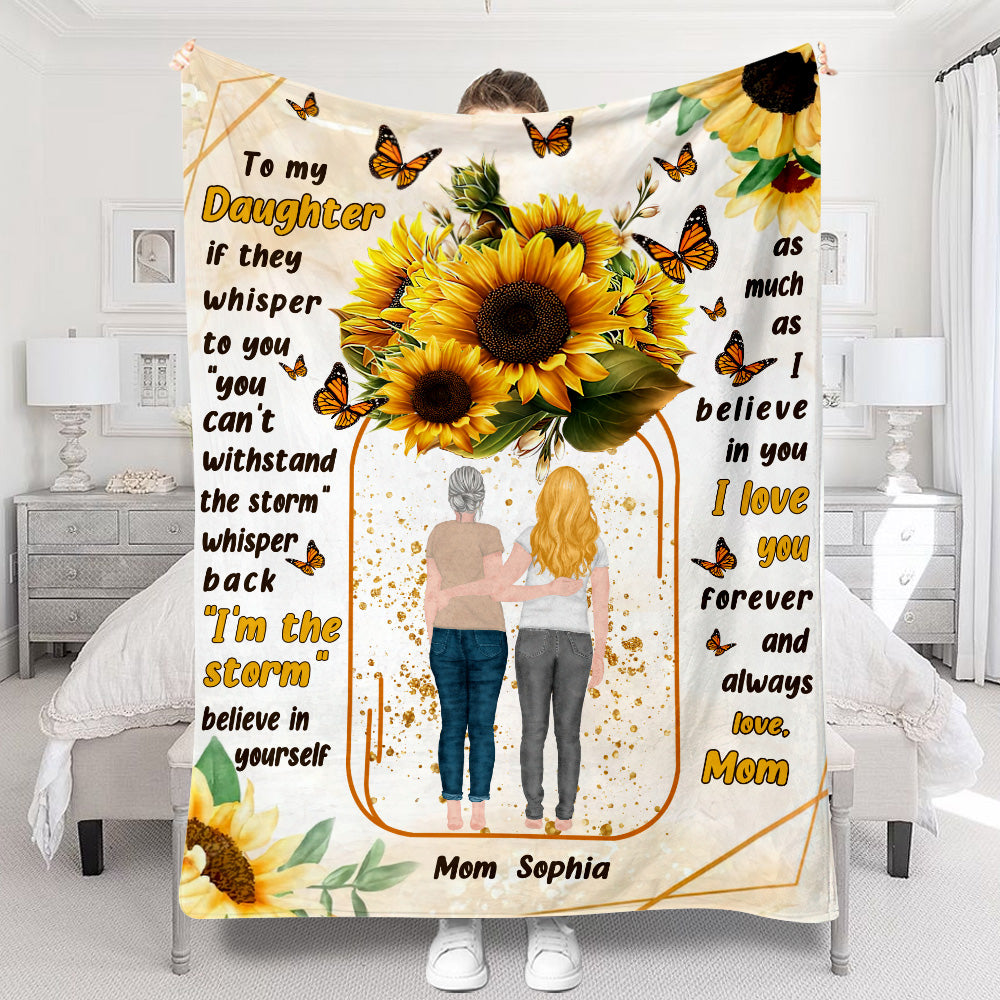 To My Daughter - Personalized Mother's Day Mother Blanket