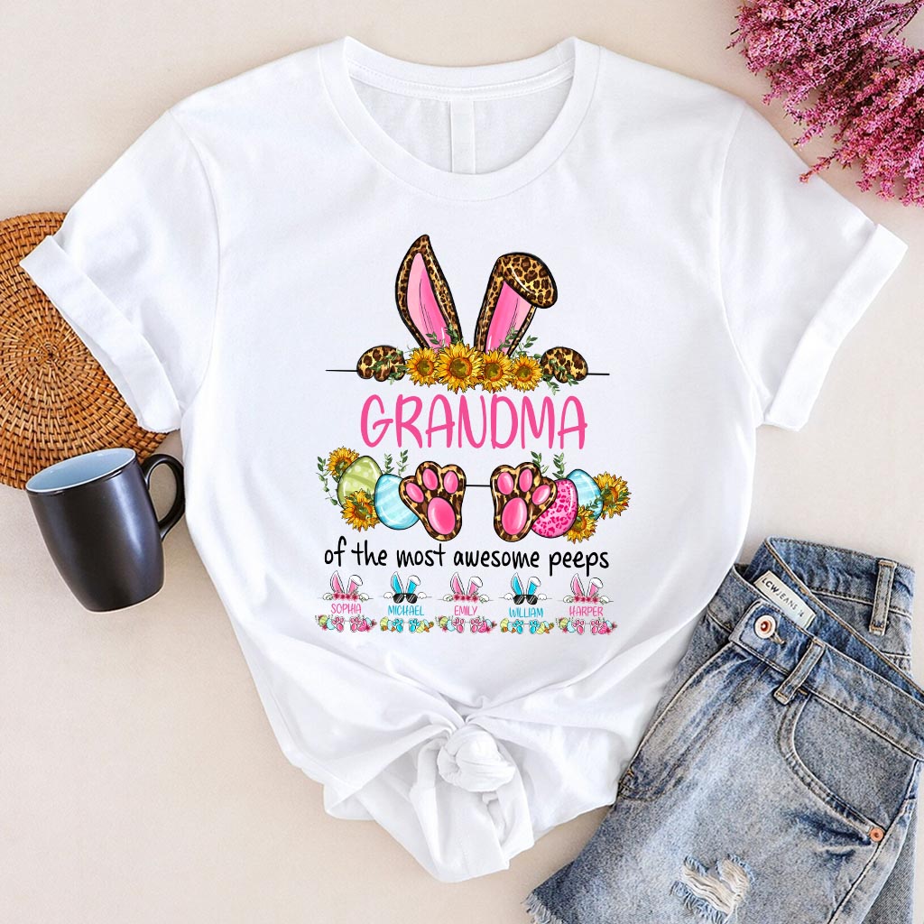 Grandma Of The Most Awesome Peeps - Personalized Mother's Day Easter Day Grandma T-shirt and Hoodie