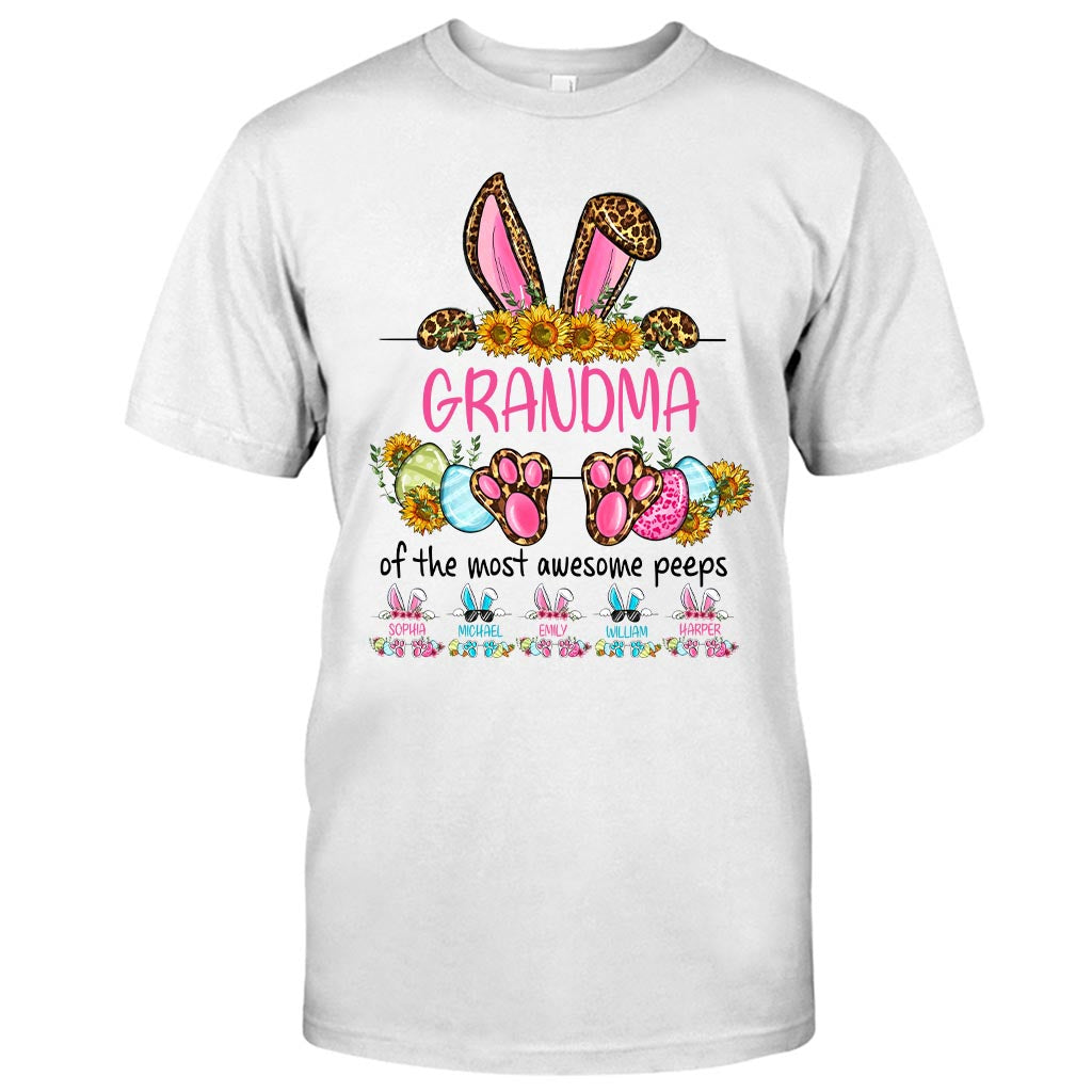 Grandma Of The Most Awesome Peeps - Personalized Mother's Day Easter Day Grandma T-shirt and Hoodie