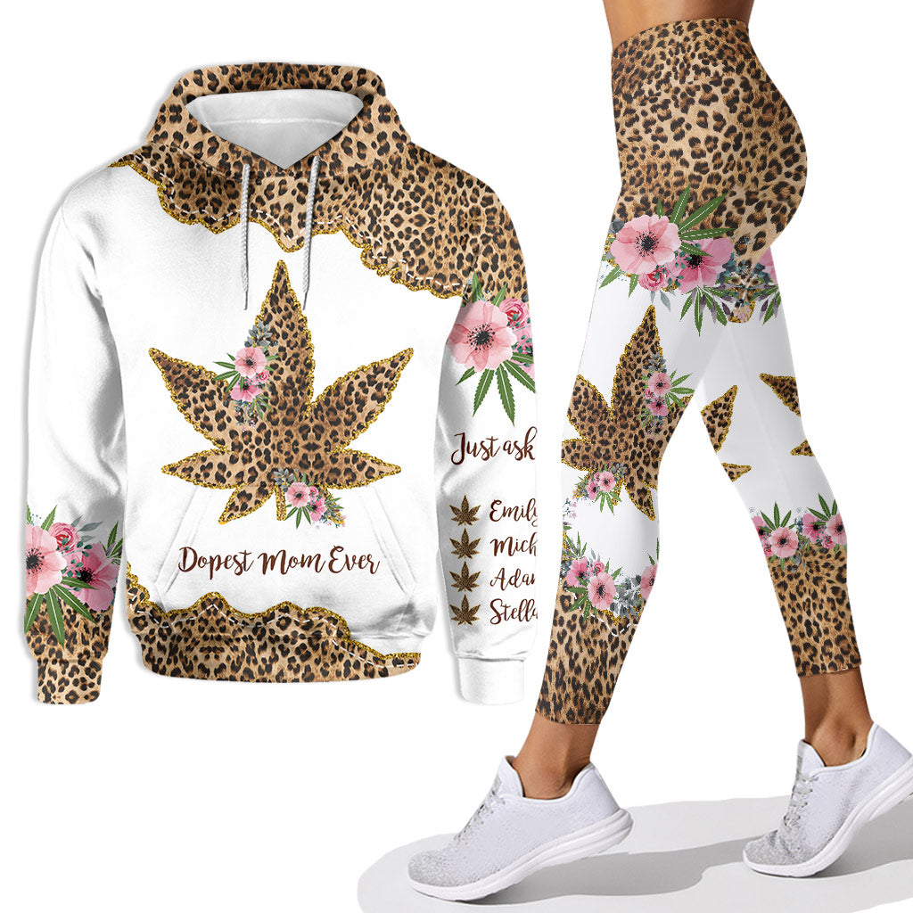 Dopest Mom Ever - Personalized Mother's Day Weed Hoodie and Leggings