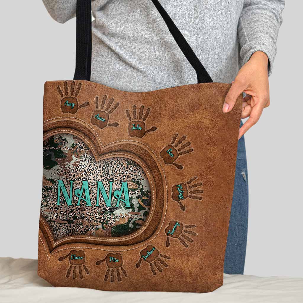 Grandma Grandkids Heart - Personalized Grandma Tote Bag