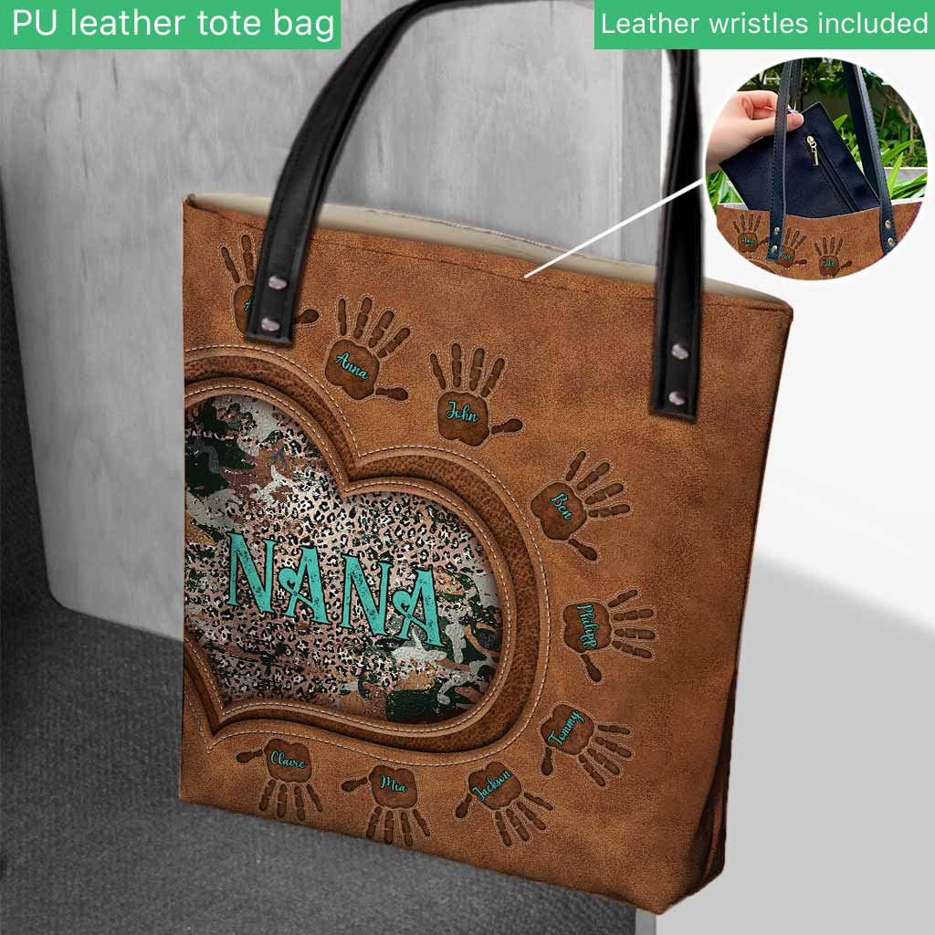 Personalized Leather Tote Bag