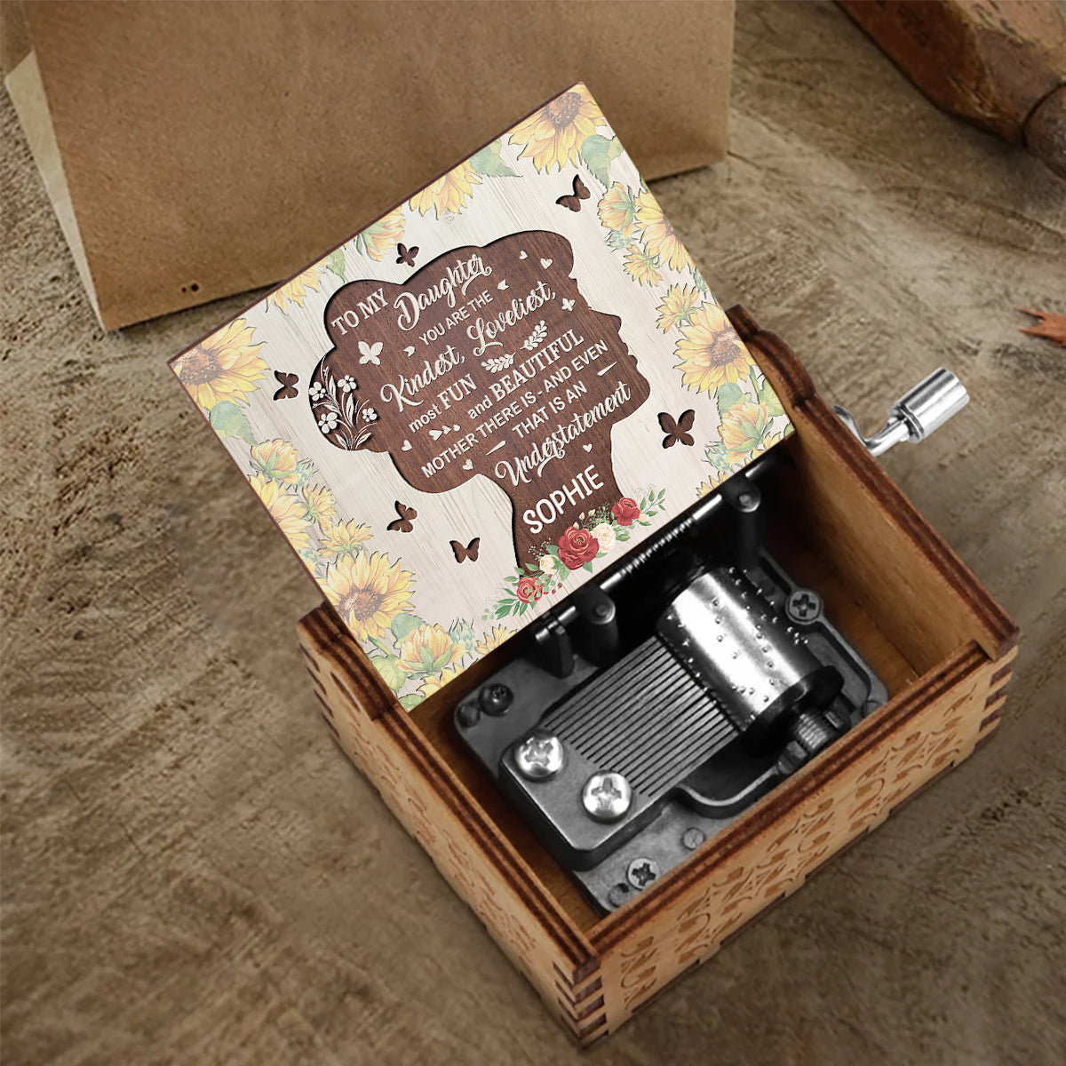 You Are The Kindest - Personalized Grandma Hand Crank Music Box