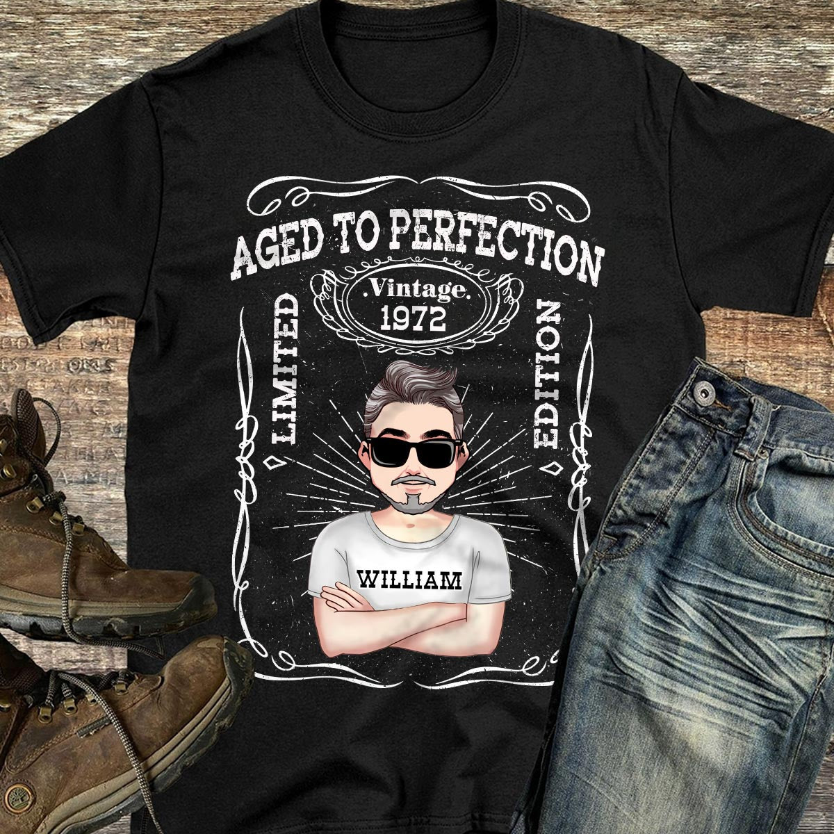 Aged To Perfection - Personalized Birthday T-shirt and Hoodie