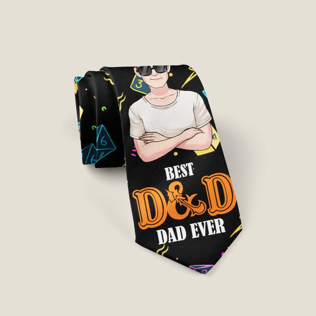 Best D&D Dad Ever - Personalized RPG Necktie