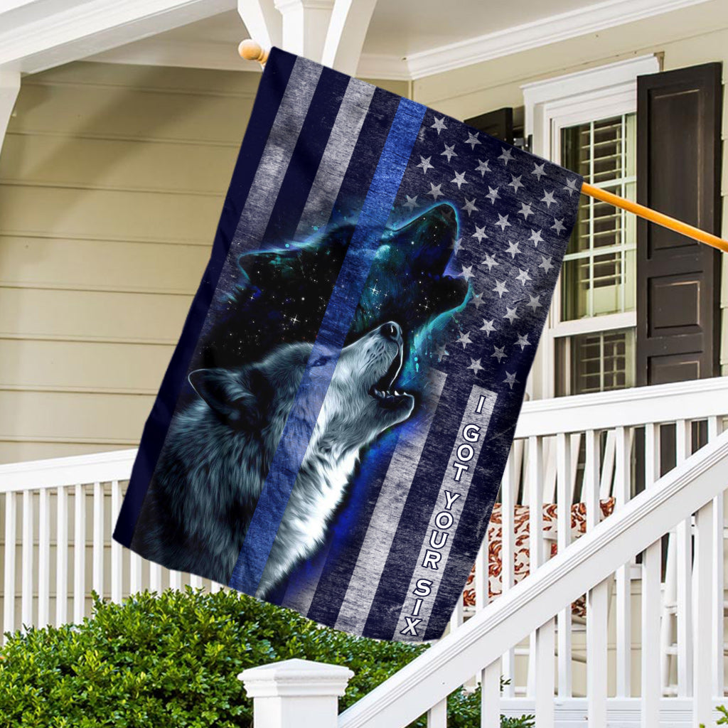 I Got Your Six - Independence Day Police Officer House Flag