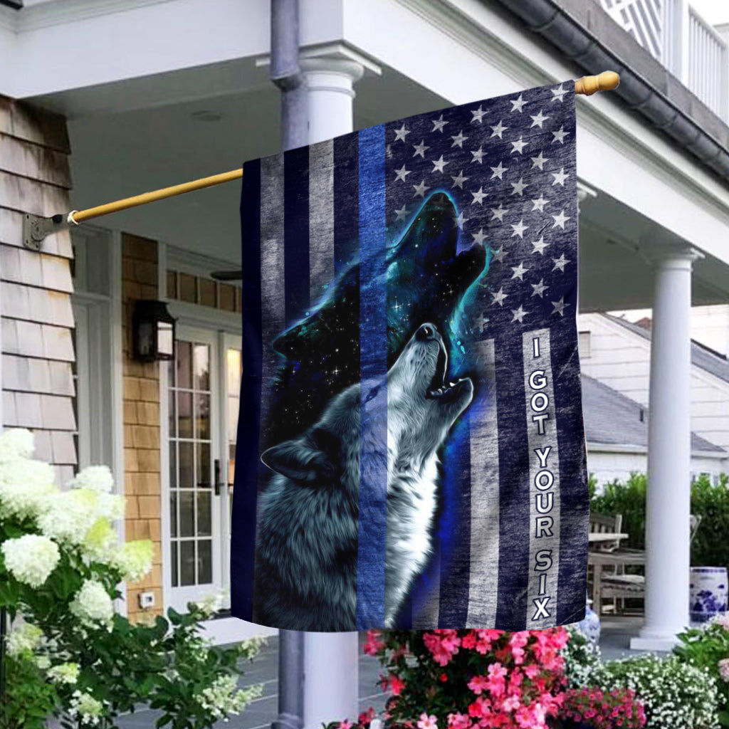 I Got Your Six - Independence Day Police Officer House Flag