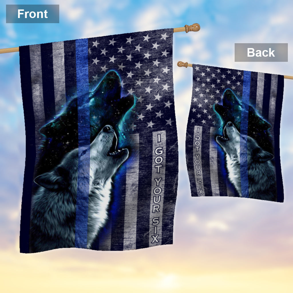 I Got Your Six - Independence Day Police Officer House Flag