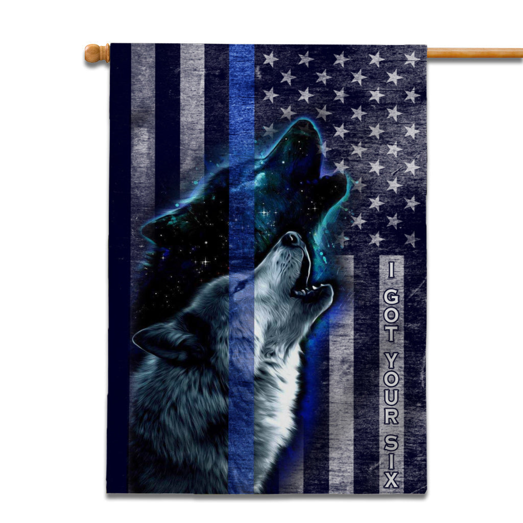 I Got Your Six - Independence Day Police Officer House Flag