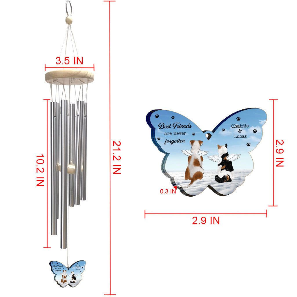 Best Friends Are Never Forgotten - Personalized Dog Wind Chime