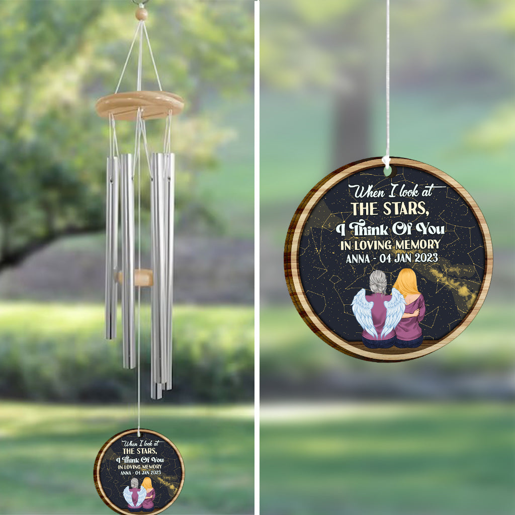 When I Look At The Stars - Personalized Memorial Wind Chime