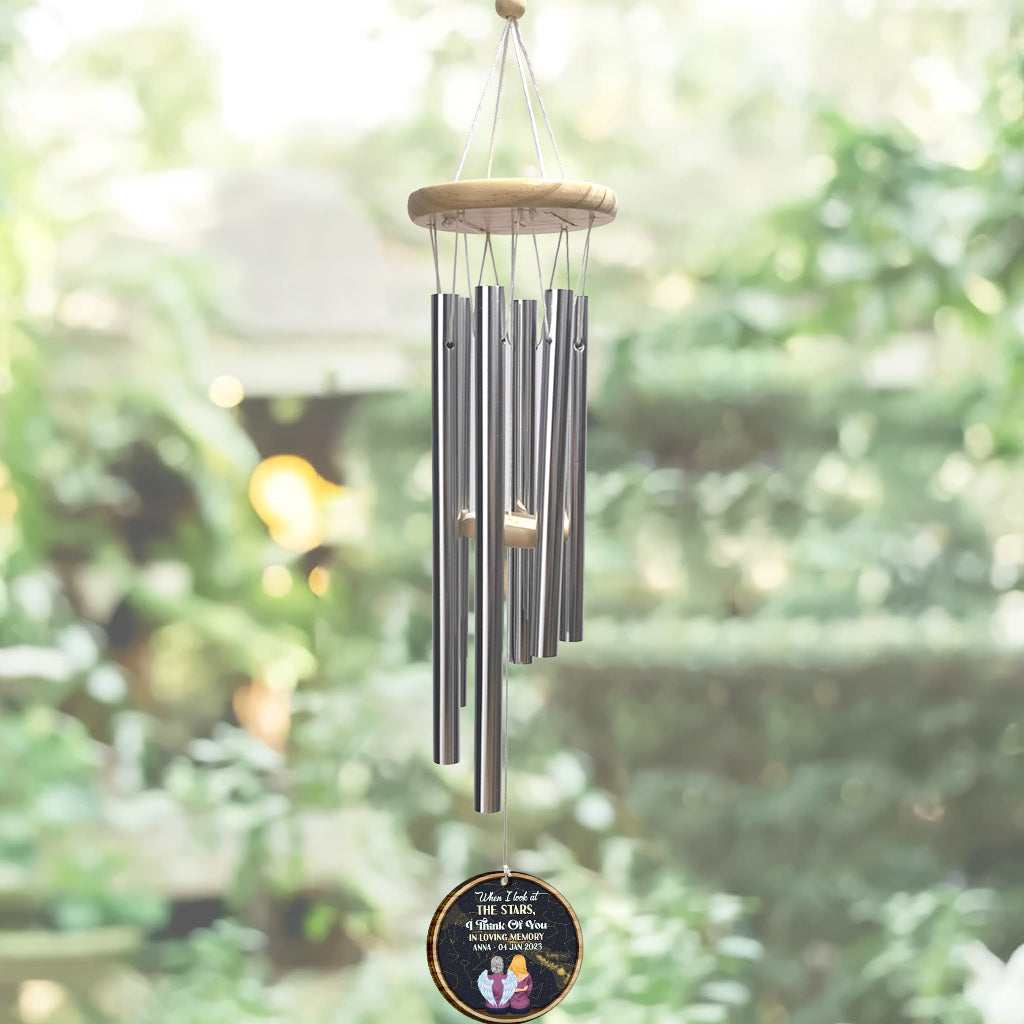 When I Look At The Stars - Personalized Memorial Wind Chime