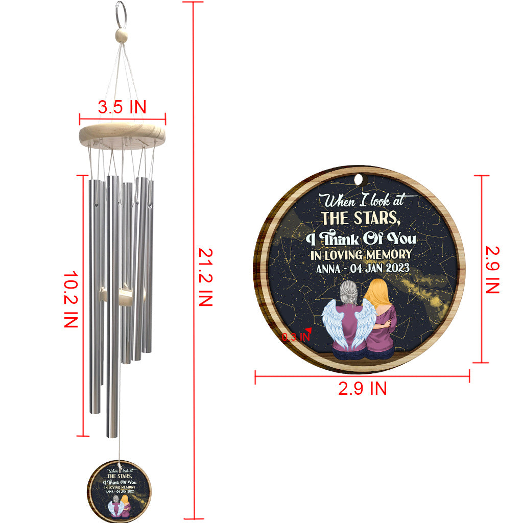 When I Look At The Stars - Personalized Memorial Wind Chime