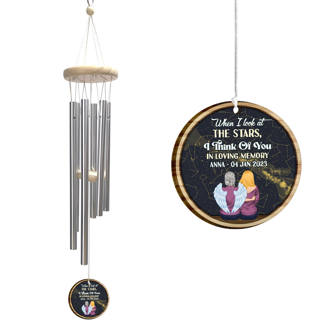 When I Look At The Stars - Personalized Memorial Wind Chime