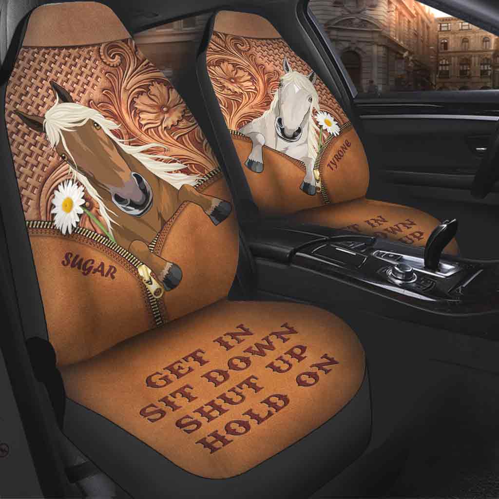 Get In Sit Down - Personalized Horse Seat covers