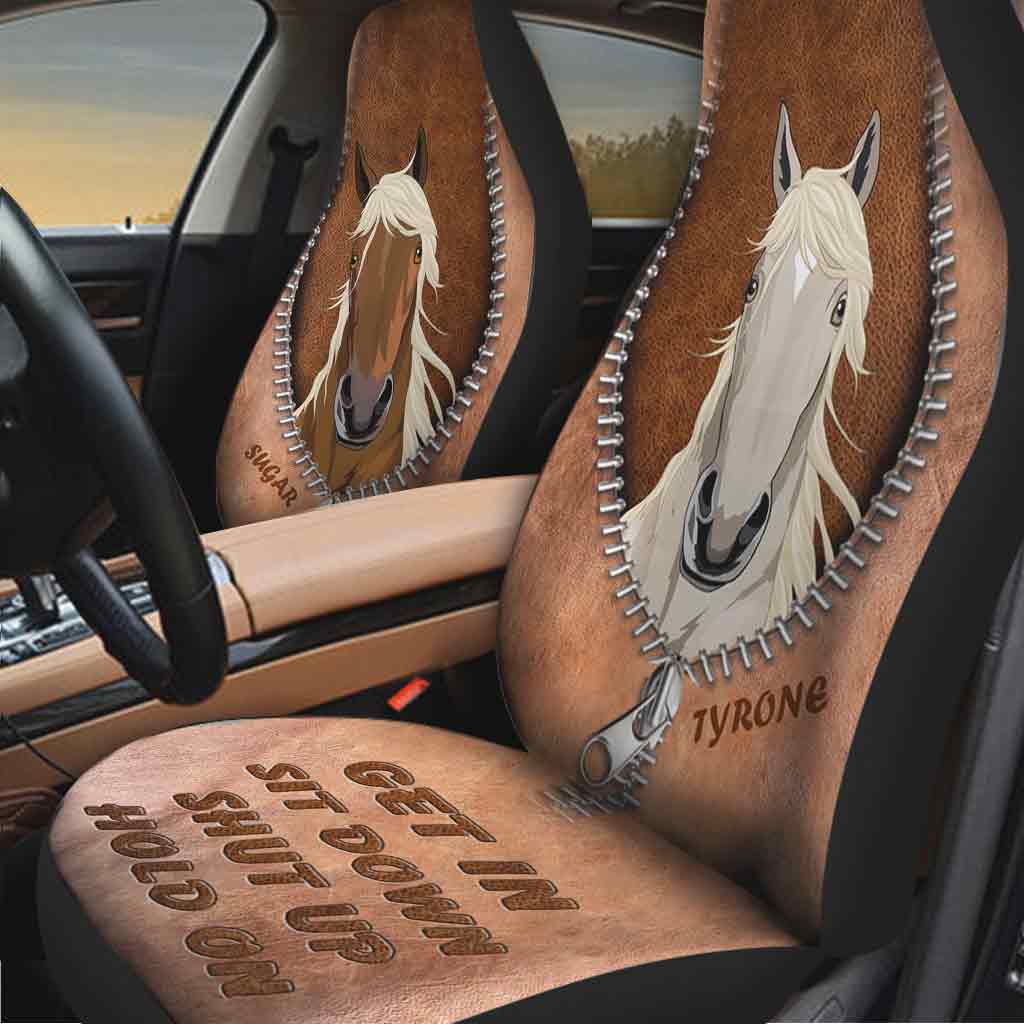 Get In Sit Down - Personalized Horse Seat covers