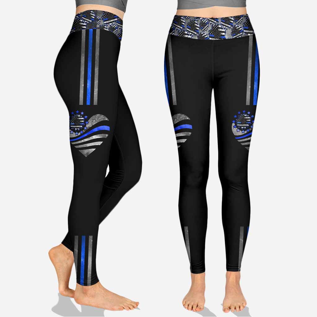 I've Got Your Six - Police Officer Leggings And Hollow Tank Top