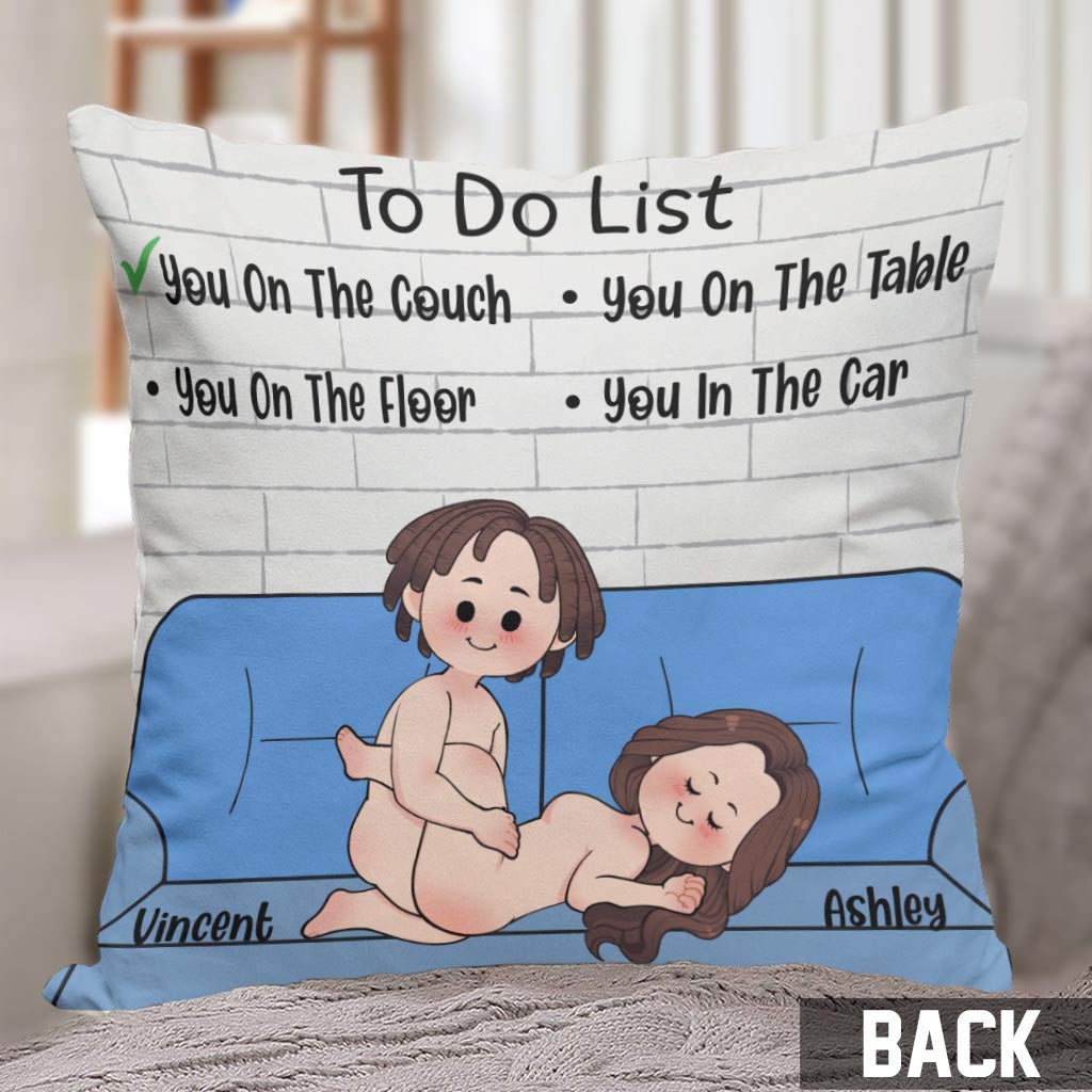 To Do List - Personalized Couple Throw Pillow