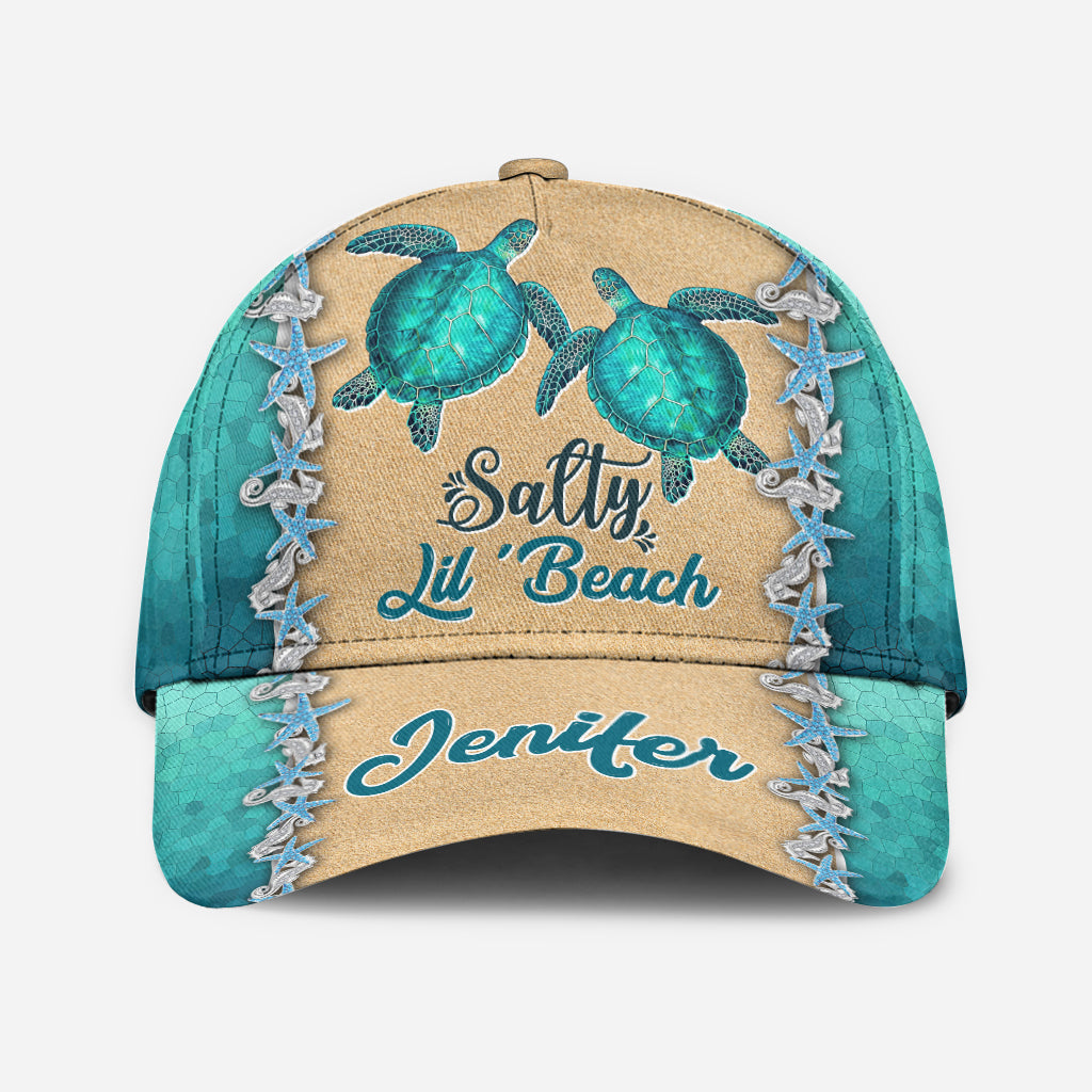 Salty Lil' Beach - Personalized Turtle Classic Cap