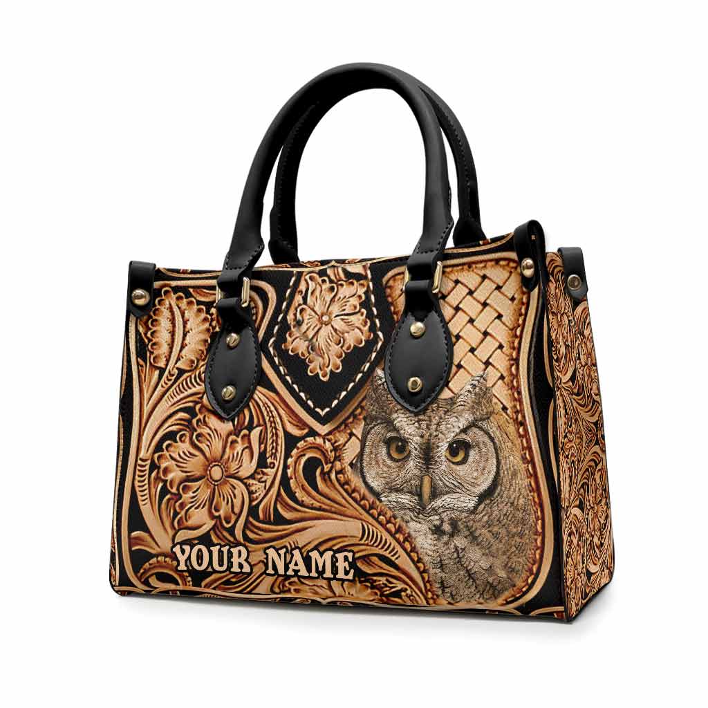 Love Owls - Personalized Leather Handbag
