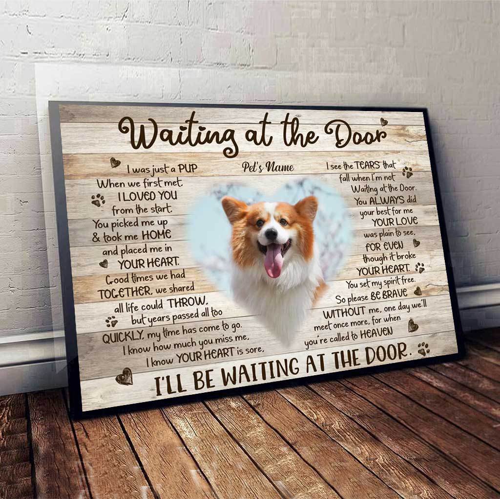 Waiting At The Door - Personalized Dog Canvas And Poster