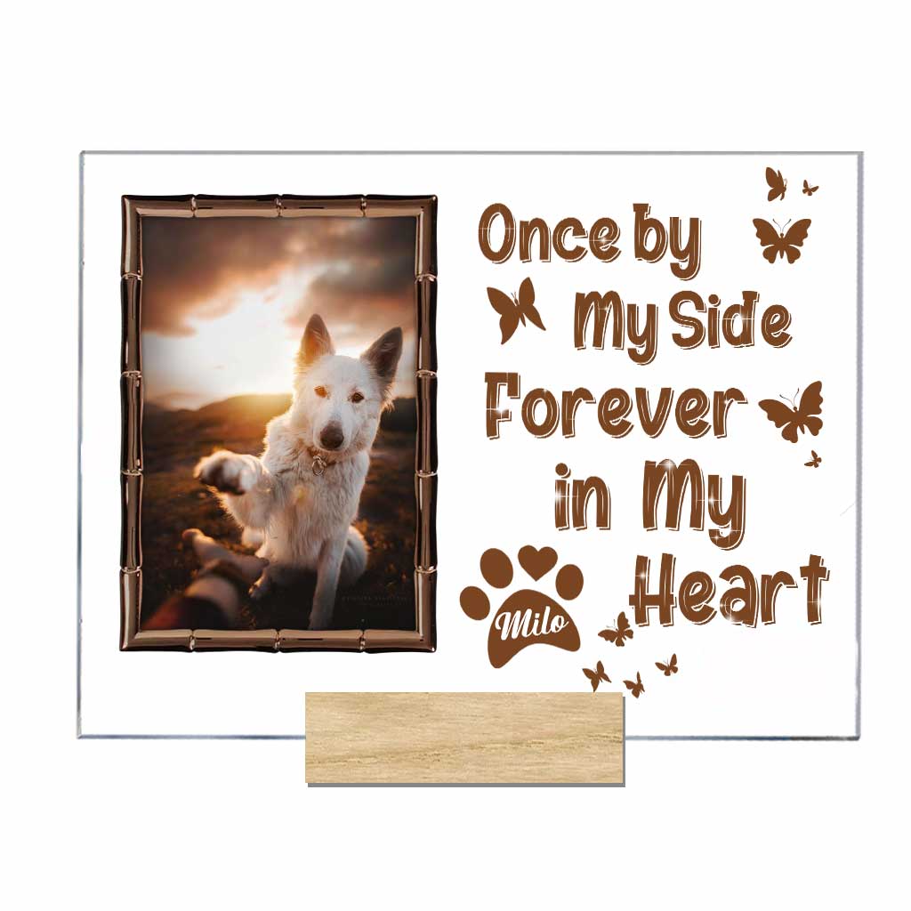 Once By My Side Forever In My Heart - Personalized Dog Transparent Acrylic Plaque