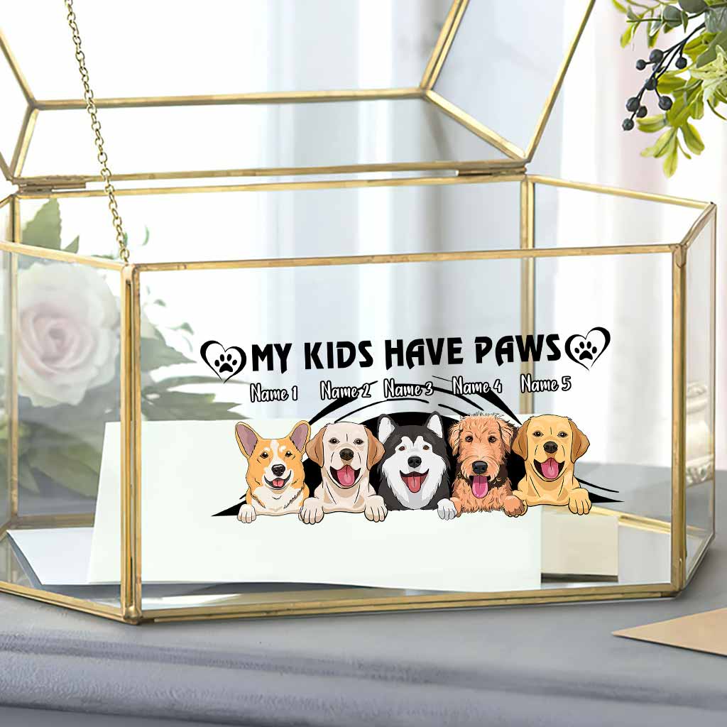 My Kids Have Paws - Personalized Dog Decal Full