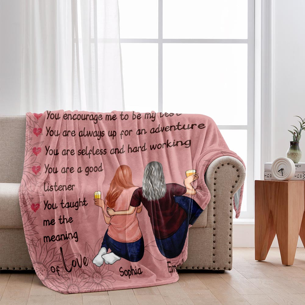 I Love You Mom - Personalized Mother's Day Mother Blanket