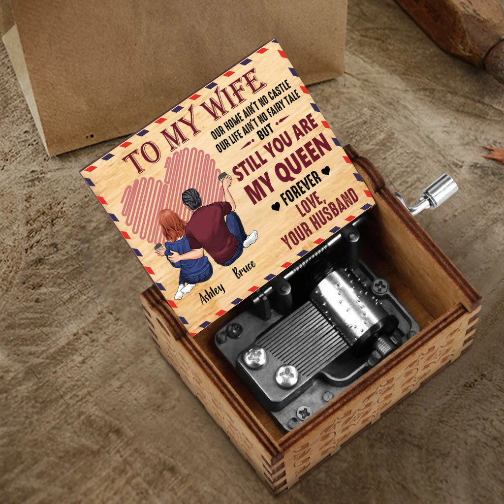 To My Wife - Personalized Couple Hand Crank Music Box