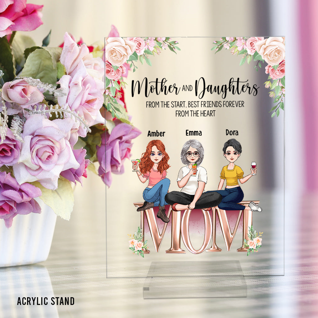 Mother And Children Best Friends Forever - Personalized Mother's Day Mother Transparent Acrylic Plaque