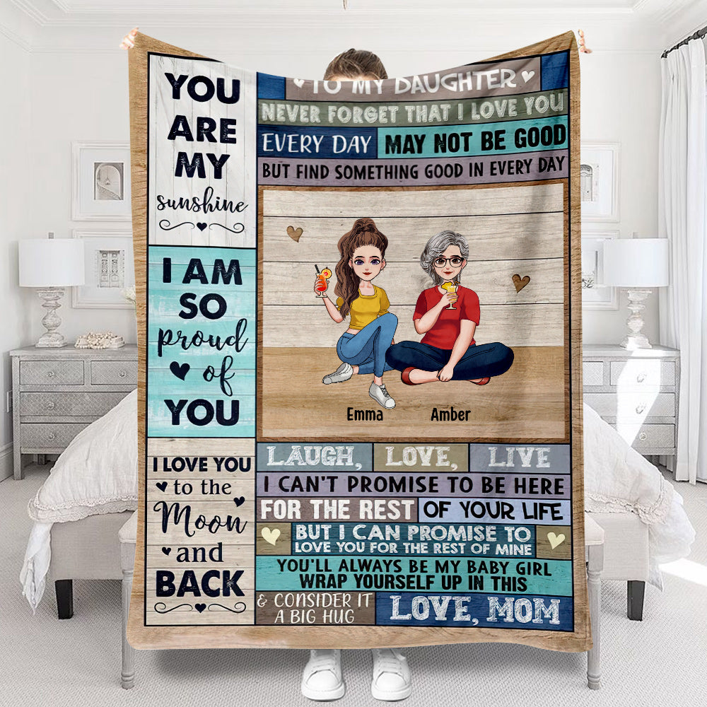 Personalized Throw Blanket for Mom, you are someone I laugh with