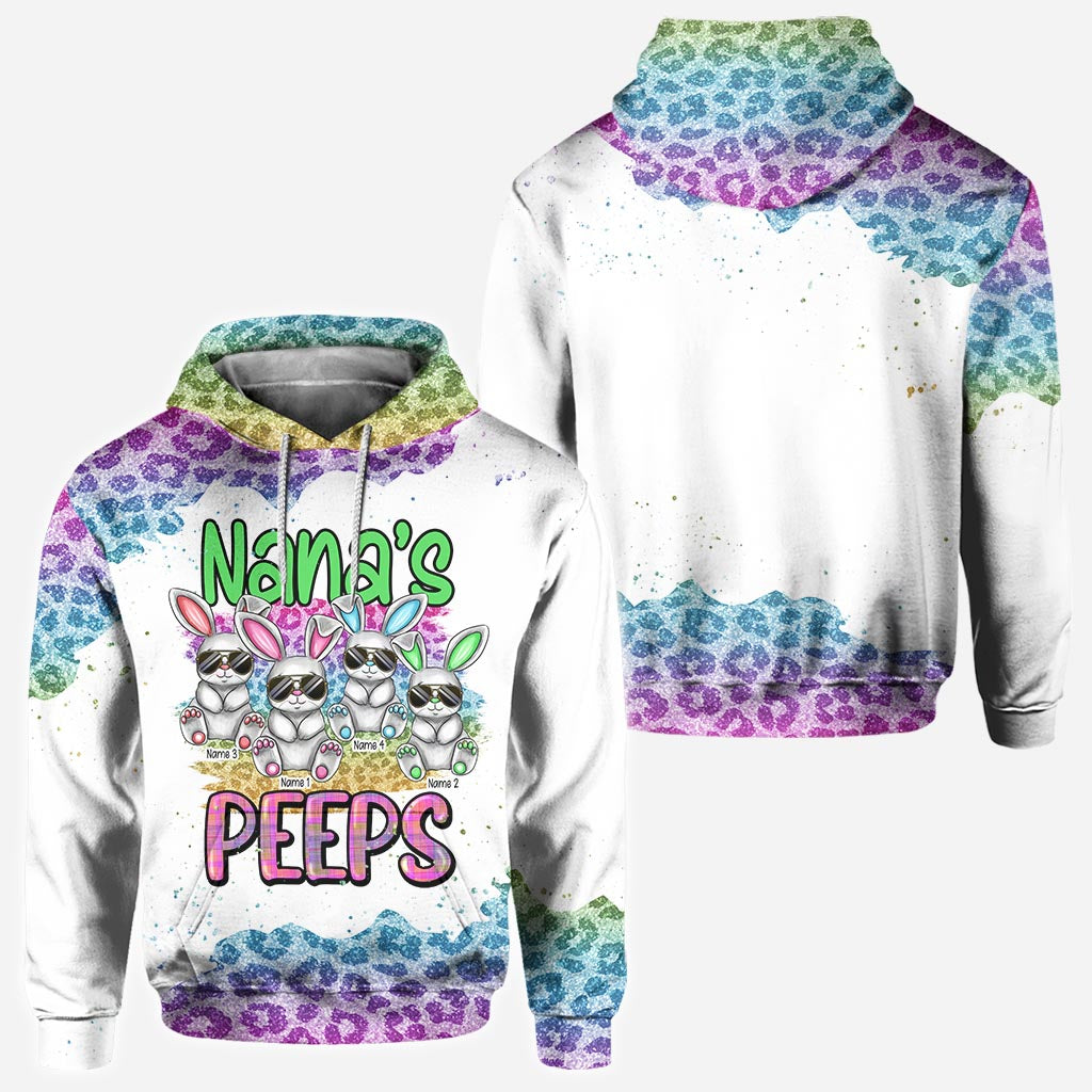 Grandma's Peeps - Personalized Mother's Day Easter Day Grandma All Over T-shirt and Hoodie