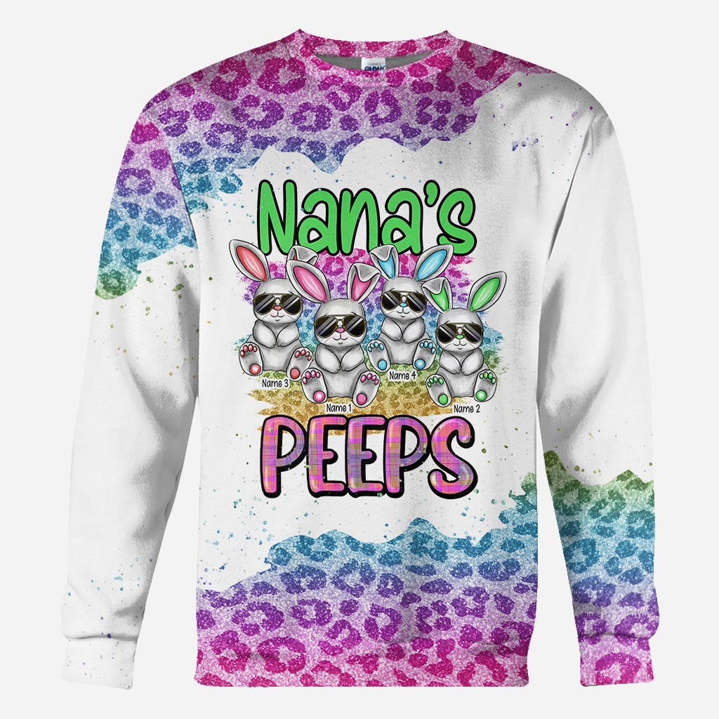 Grandma's Peeps - Personalized Mother's Day Easter Day Grandma All Over T-shirt and Hoodie