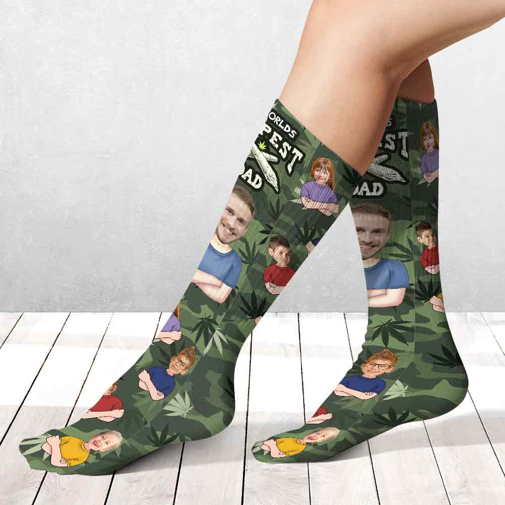 World's Dopest Dad - Personalized Weed Socks